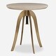 preview thumbnail 1 of 3, Uttermost 25942 Alice 20" Diameter Oak Veneer Top Metal Accent Table Oak