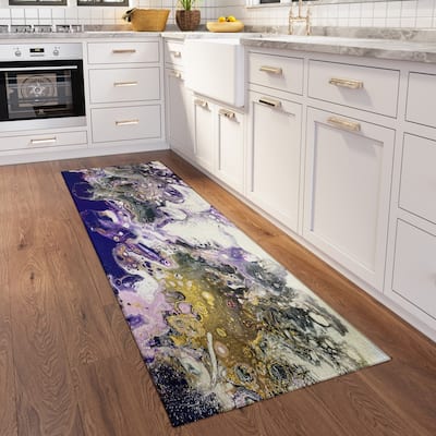 Addison Indoor/ Outdoor Karina Abstract Washable Area Rug