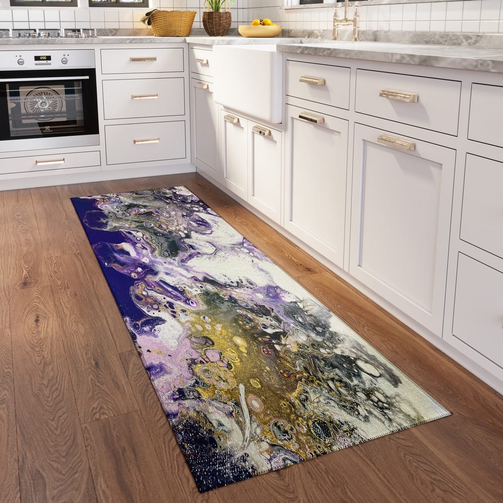 Addison Indoor/ Outdoor Karina Abstract Washable Area Rug