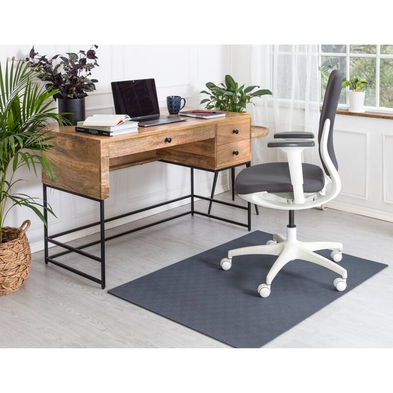 Jani 36"x48" Rug'd Chair Mat-Rug Style Office Chairmat for Carpet & Hard Floors| 0.5" Thick |Non-Slip, Foldable Desk Chair Mat