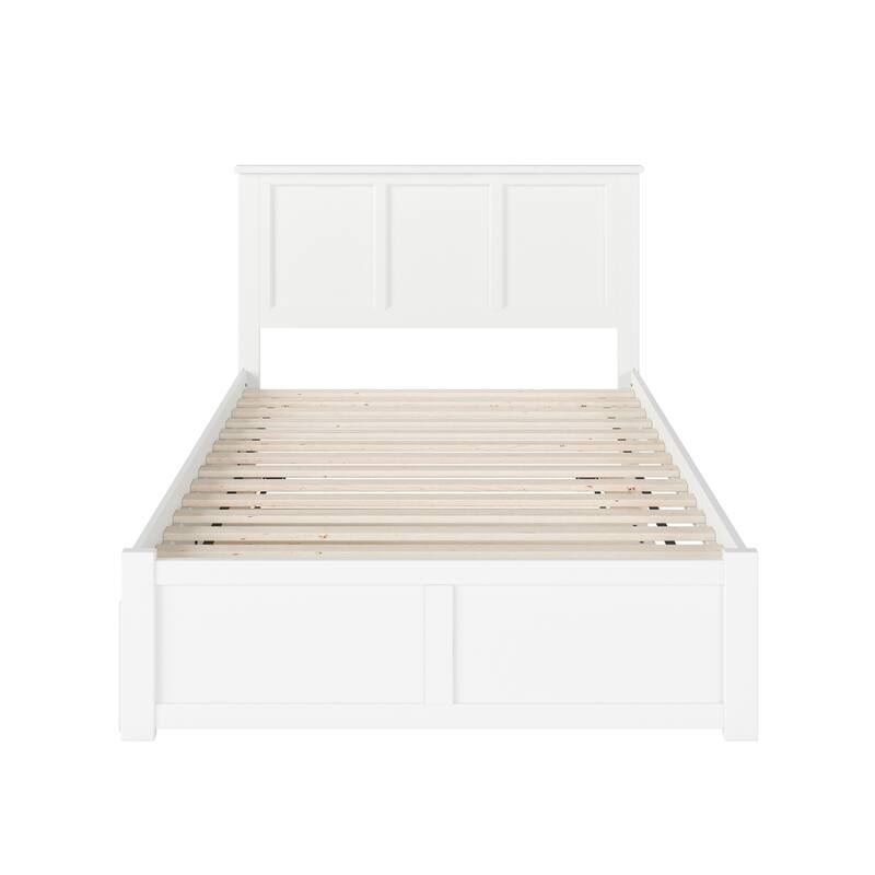 AFI Madison Full Size Platform Bed with Footboard & Full Trundle