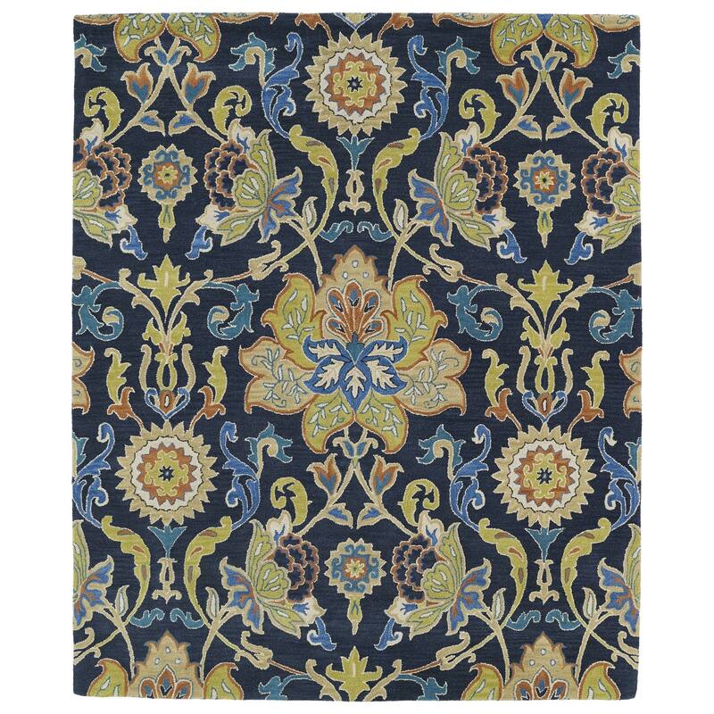 TAJ COLLECTION - 5'9" x 5'9" Square - Navy