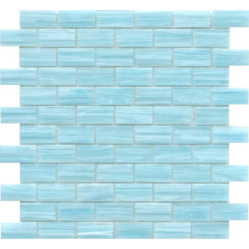 Emser Tile W87SWIR1212MOFP Swirl - 12" x 12" Rectangle Brick Wall Tile - Sky