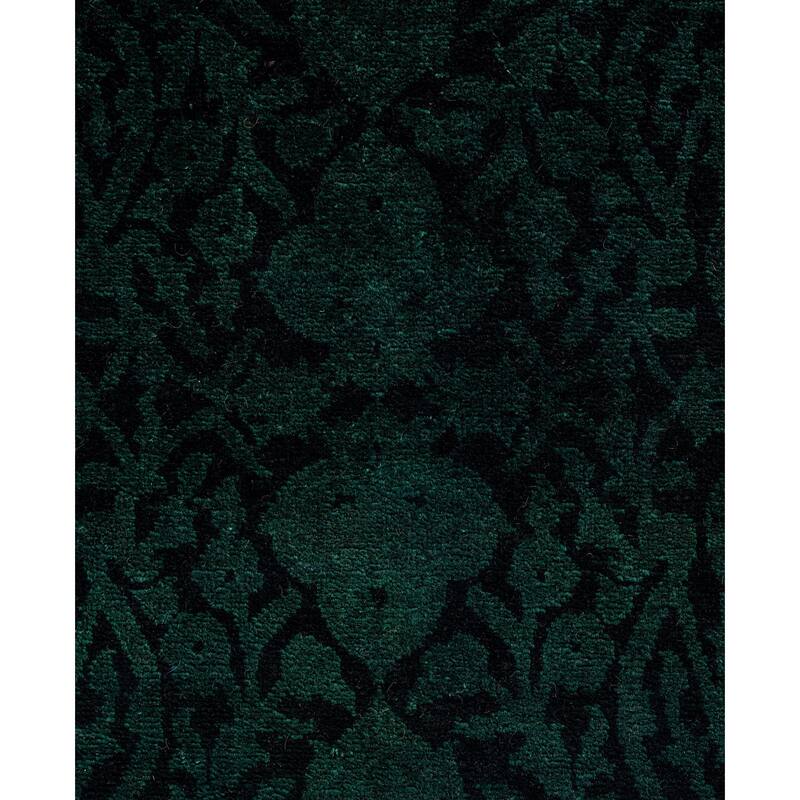 Overdyed One-of-a-Kind Hand-Knotted Area Rug - Black - 3' 1" x 5' 3"