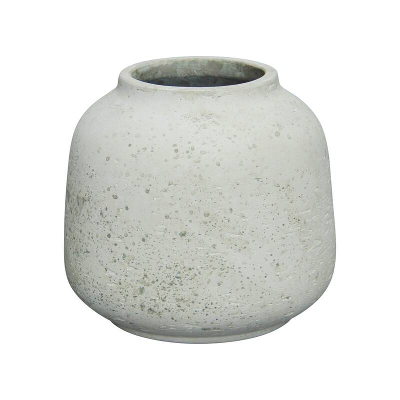 Patio Ro-Cement Vase, Antique White - Small