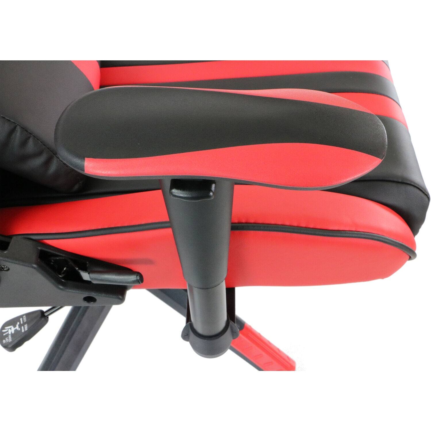 Hanover Commando Ergonomic Gaming Chair in Black and Red with