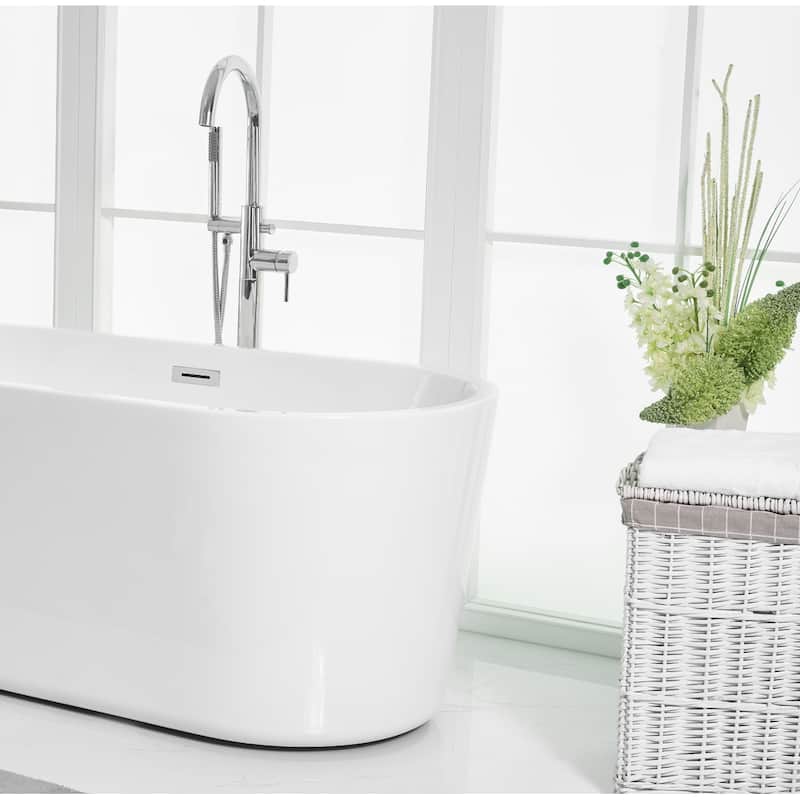 Odell Soaking Bathtub in Glossy White