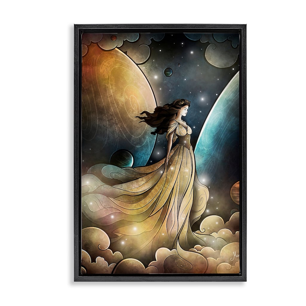 Stupell Heir of Heaven Portrait Framed Floater Canvas Wall Art Design By Mandie Manzano