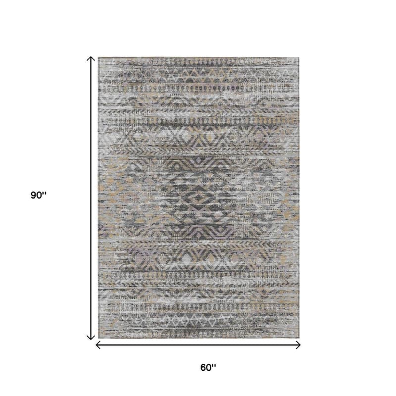 HomeRoots Moroccan Transitional Rectangle Outdoor Rug