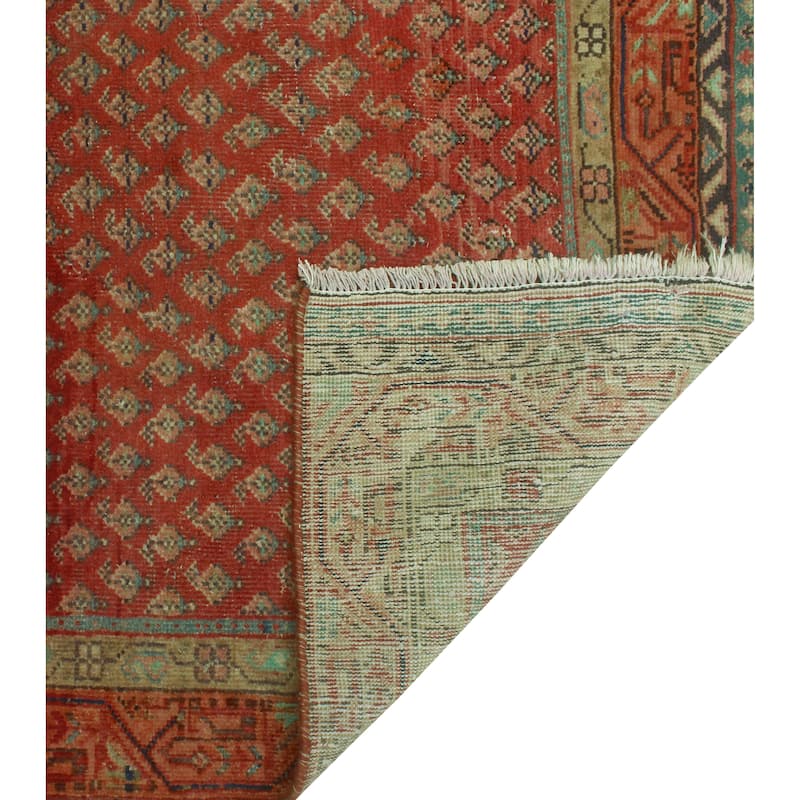 Noori Rug Vintage Distressed Danrelle Red/Orange Runner - 2'11" x 9'0"