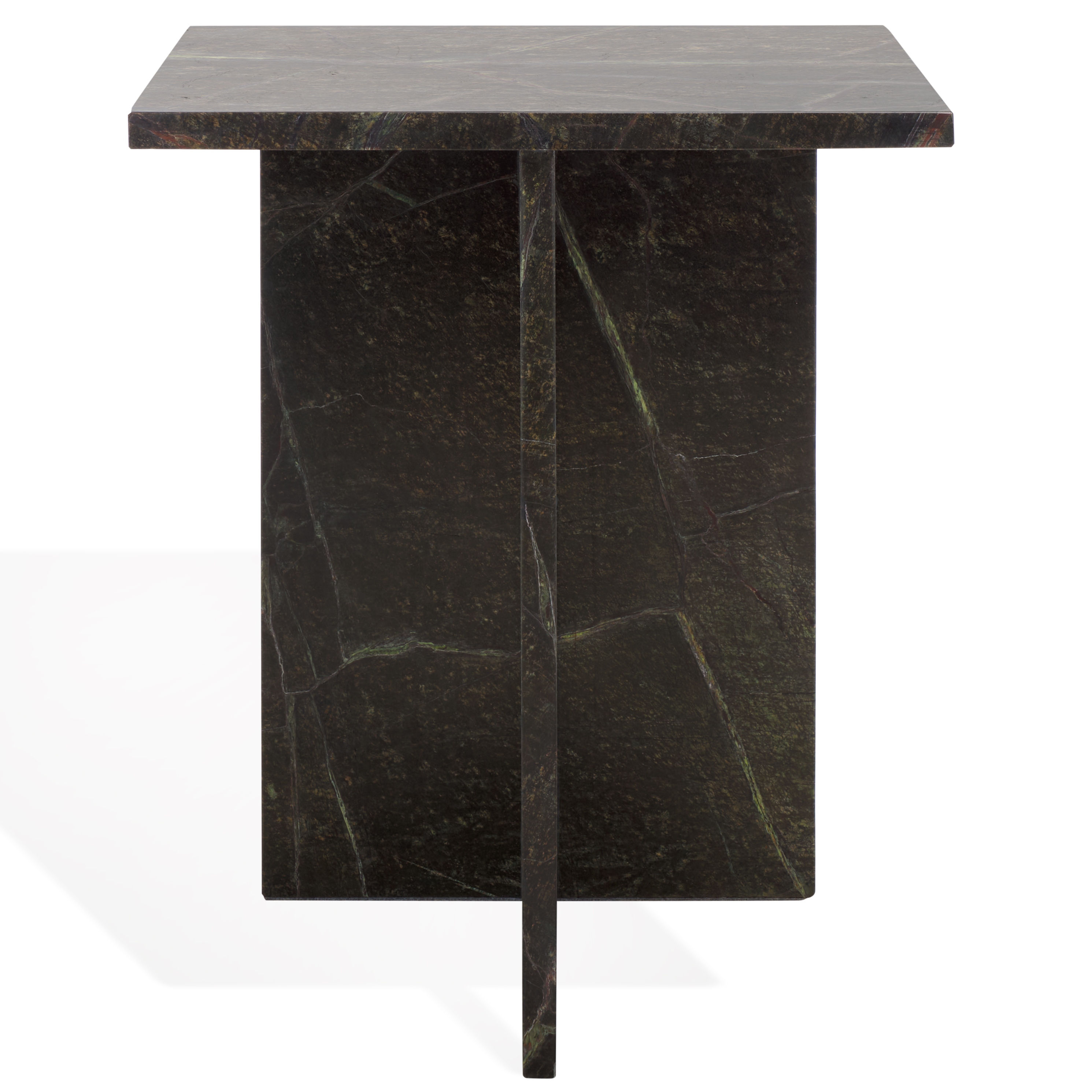 SAFAVIEH Couture Adriano 2 Leg Marble Accent Table - 18"W x 18"D x 22"H