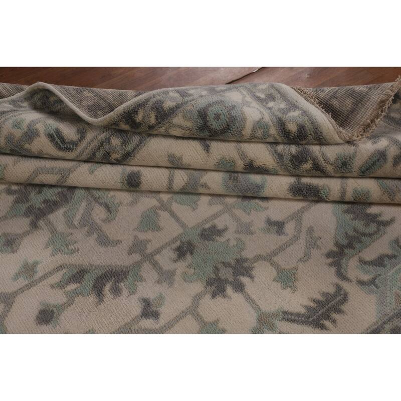 All-Over Floral Oushak Oriental Area Rug Handmade Wool Carpet - 7'11" x 10'0"