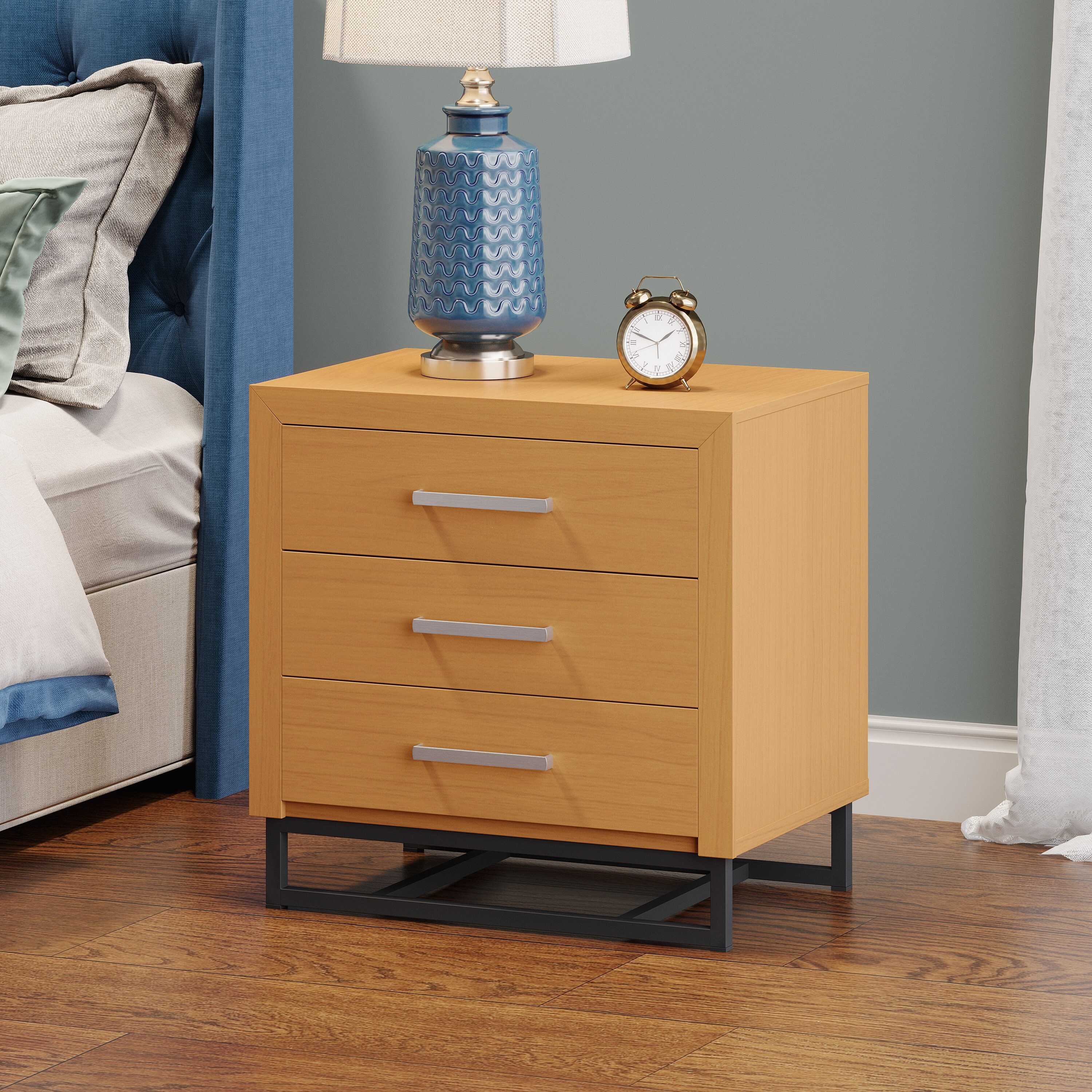 Christopher knight mirrored shop nightstand