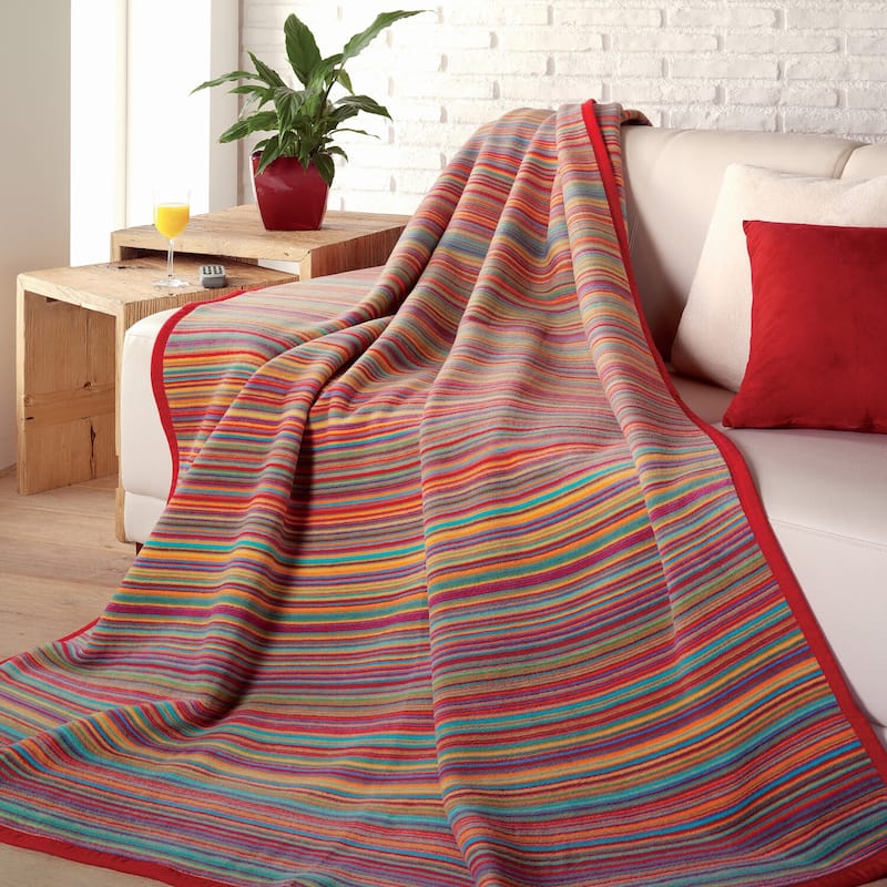 IBENA Bright Rainbow Throw and Kids Size