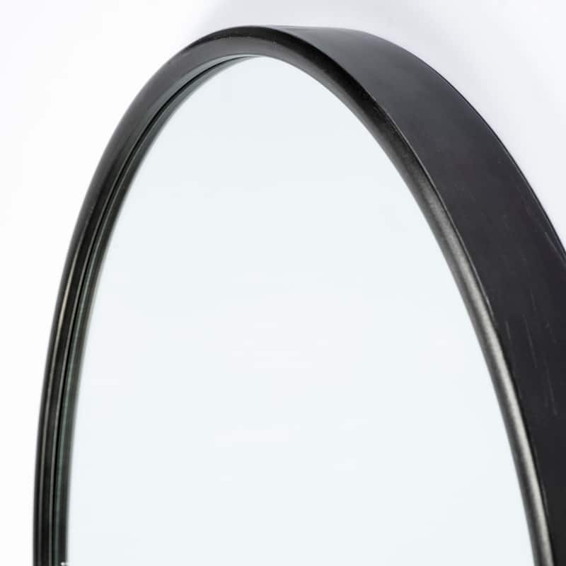 HomeRoots 70" Painted Arch Full Length Hanging Mirror Wall Mounted With Metal Frame - 42.91