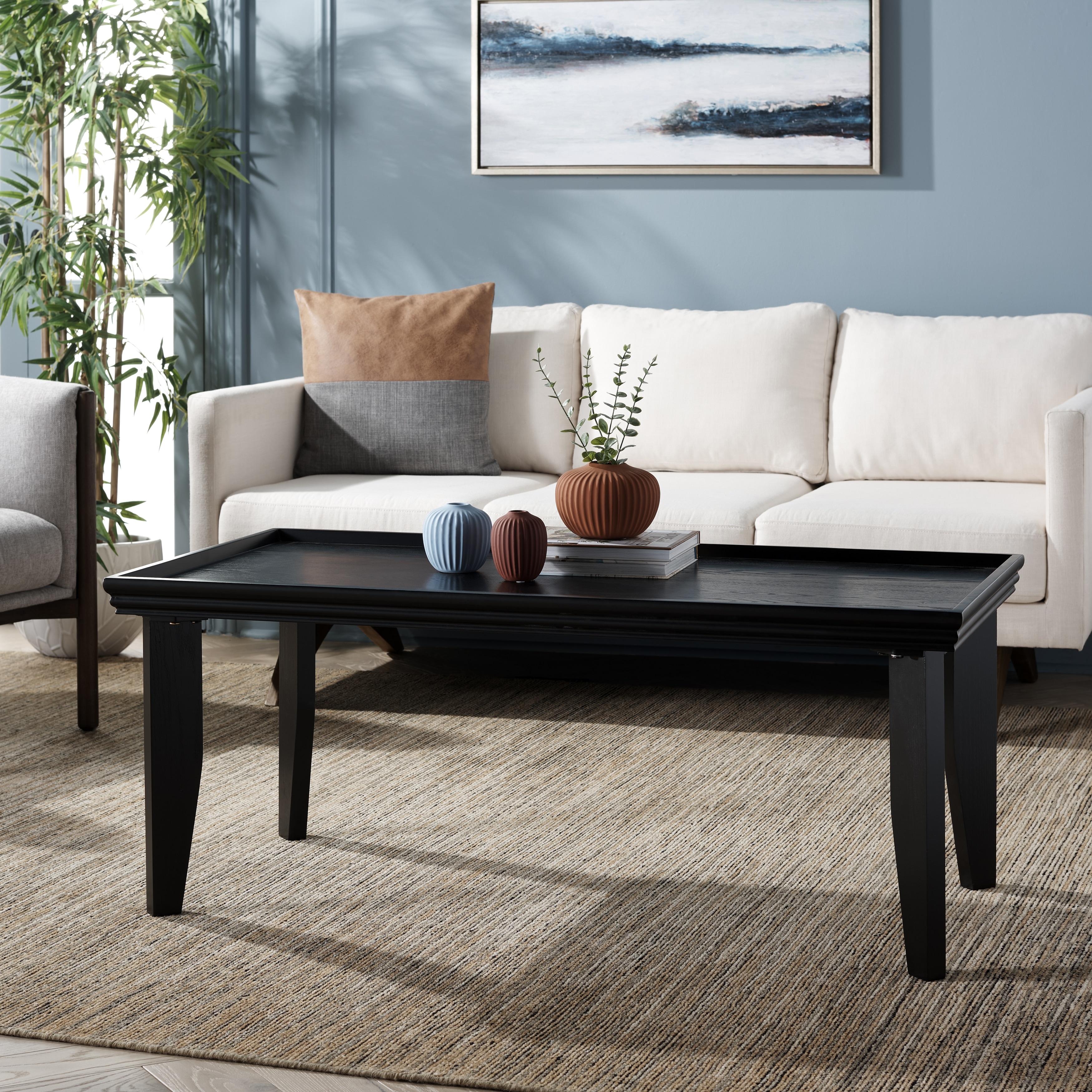 SAFAVIEH Asthildur Engineered Wood Coffee Table, 47.25-Inch - 47Wx24Dx20H