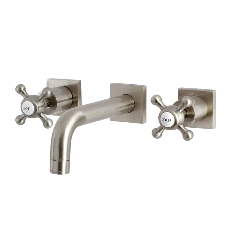 Kingston Brass Metropolitan Two-Handle 3-Hole Wall Mount Bathroom Faucet