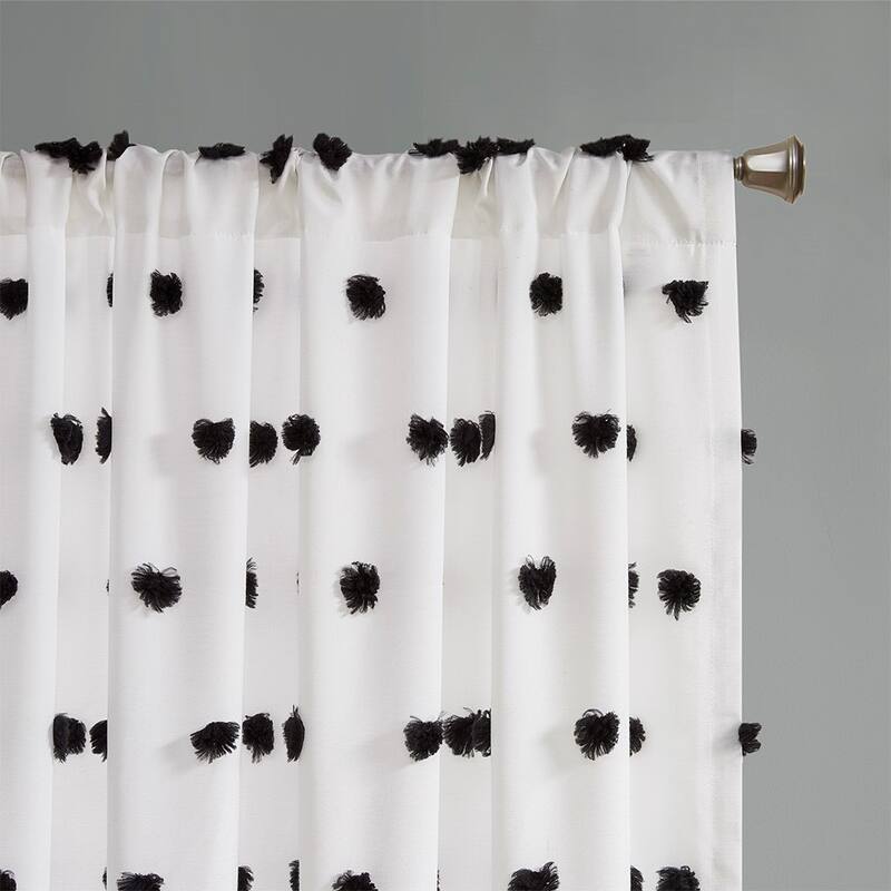 Pom Pom Embellished Curtain Panel