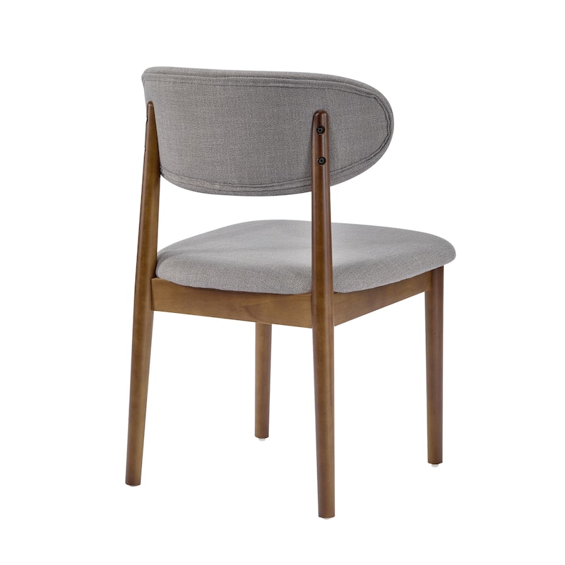 Christopher Knight Home - Caelum Upholstered Rubberwood Dining Chair with Solid Wood Legs