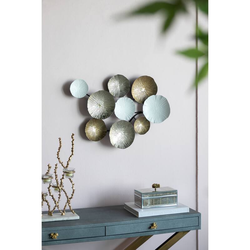 Retro-Style Wall Decor Metal Wall Decor Hanging Sculpture, for Office Foyer, Master Bathroom and Living Room