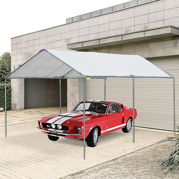 Outsunny 10 x 20 Heavy Duty Carport Awning Canopy with Included