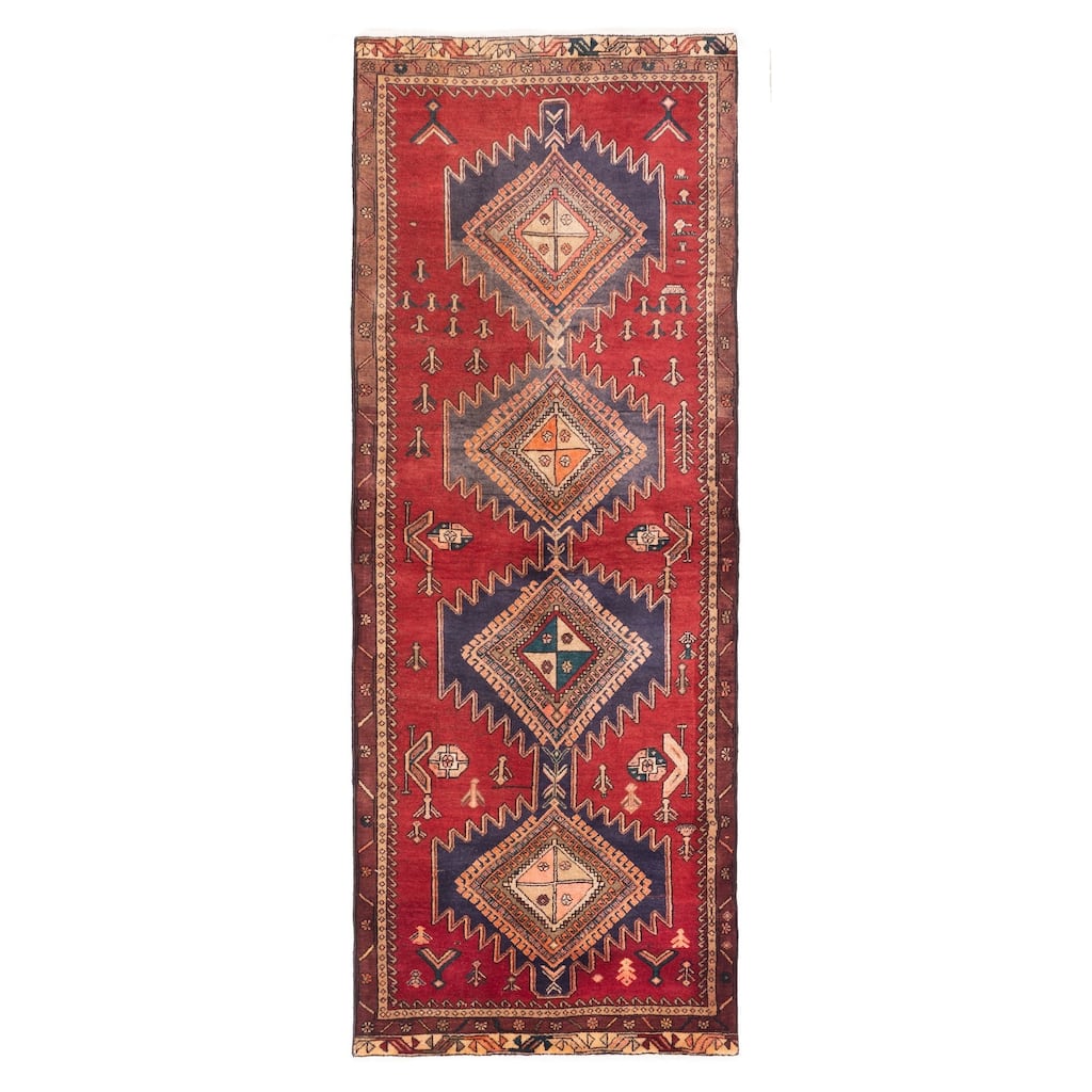 ECARPETGALLERY Hand-knotted Konya Anatolian Red Wool Rug - 3'6 x 9'7