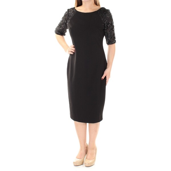 calvin klein black short sleeve dress