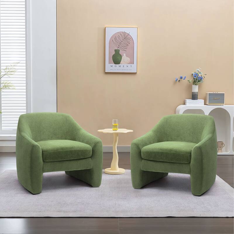 Nordic-style Upholstered Barrel Chair