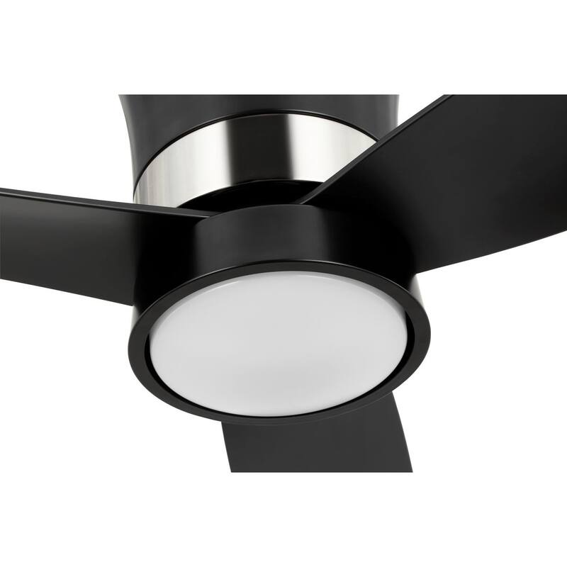 Brant Collection 52-in. Three-Blade Matte Black Modern Ceiling Fan - 52 in x 52 in x 12.0625 in