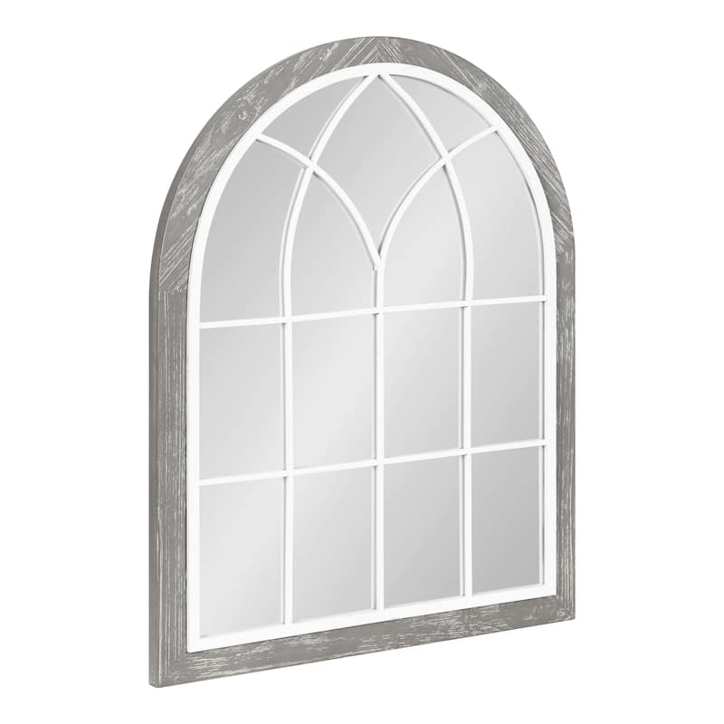 Kate and Laurel Nola Framed Windowpane Arch Mirror