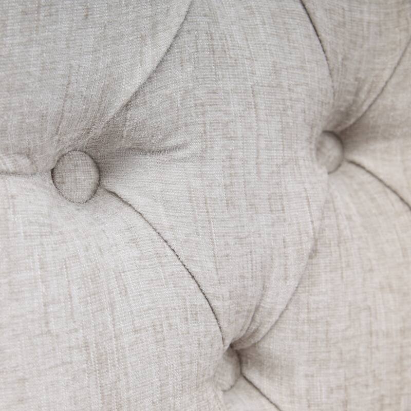 Upholstered Chenille Dining Chairs, Tufted Accent Armchairs with Curved Solid Wood Legs, Dining Room Arm Chair