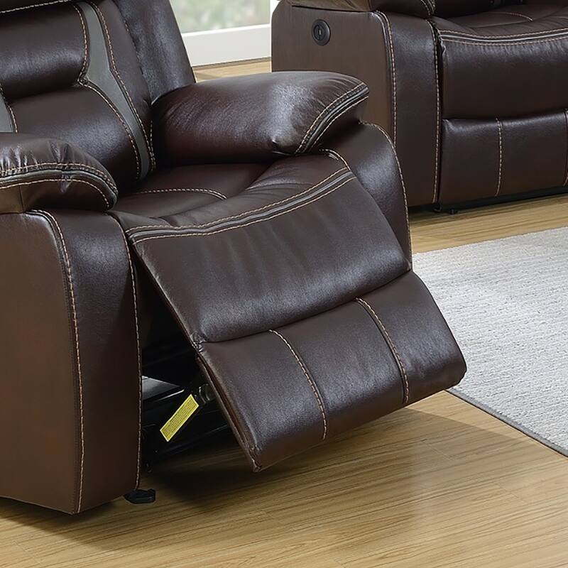 Gel Leatherette Power Recliner