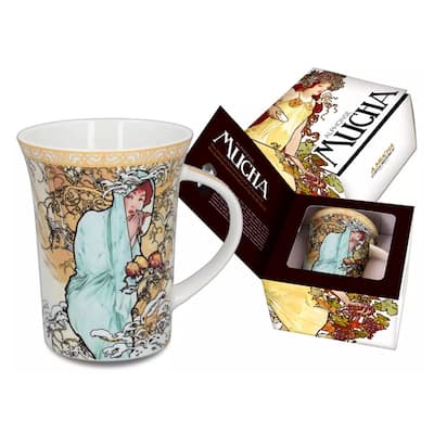 Carmani Four Seasons by A. Mucha Mug in A Gift Box