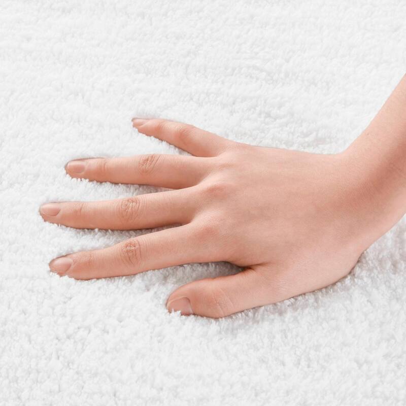 1 PCS 17x24" Cotton Tufted 3000 GSM Reversible Bath Rug White