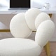 preview thumbnail 78 of 78, Criss Cross Chair with Wheels, Teddy Fabric Home Office Chair, 360°Swivel Height Adjustable Swivel Vanity Chair - N/A