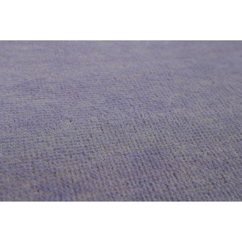 Hand Knotted Oriental 100% Wool Carpet Modern Solid Purples Gabbeh Area Rug - 12' 8'' X 10' 0''