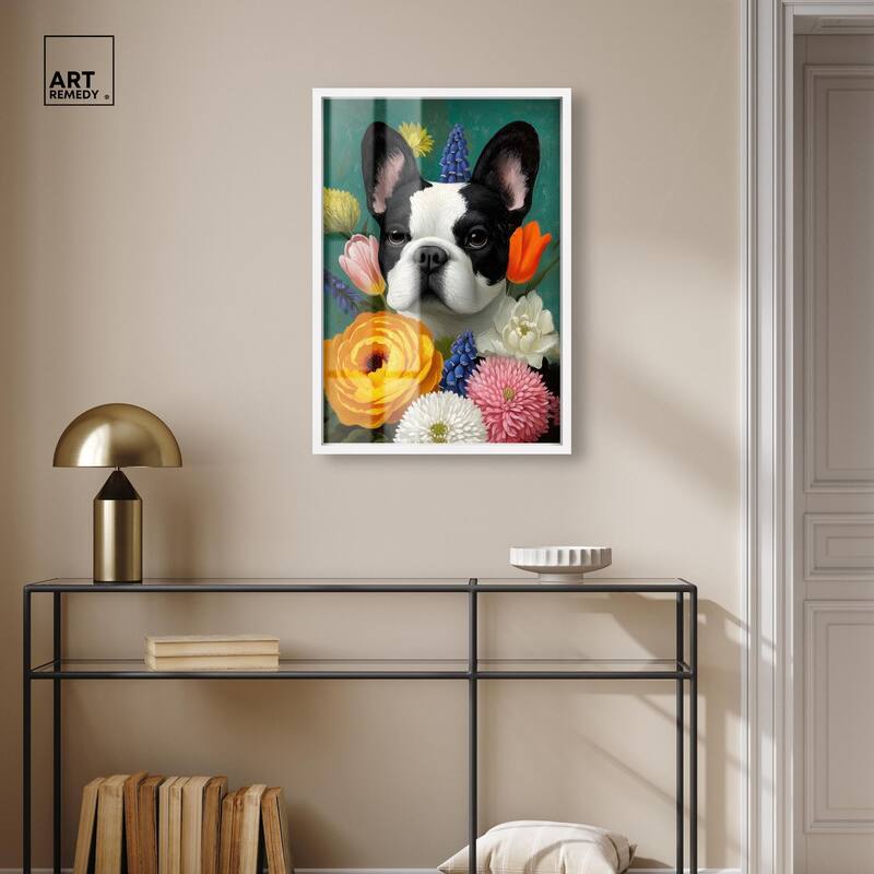 Secret Garden Frenchie Shadowbox by Art Remedy
