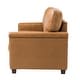 preview thumbnail 40 of 44, Rita Living Room 3-Seat Genuine Leather Sofa with Solid Wood Legs and Nailhead