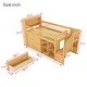 preview thumbnail 8 of 20, Wooden Loft Bed with Hanging Rod, LED, Bookshelf, Stairs, Storage Drawers and Shelves, Twin Size