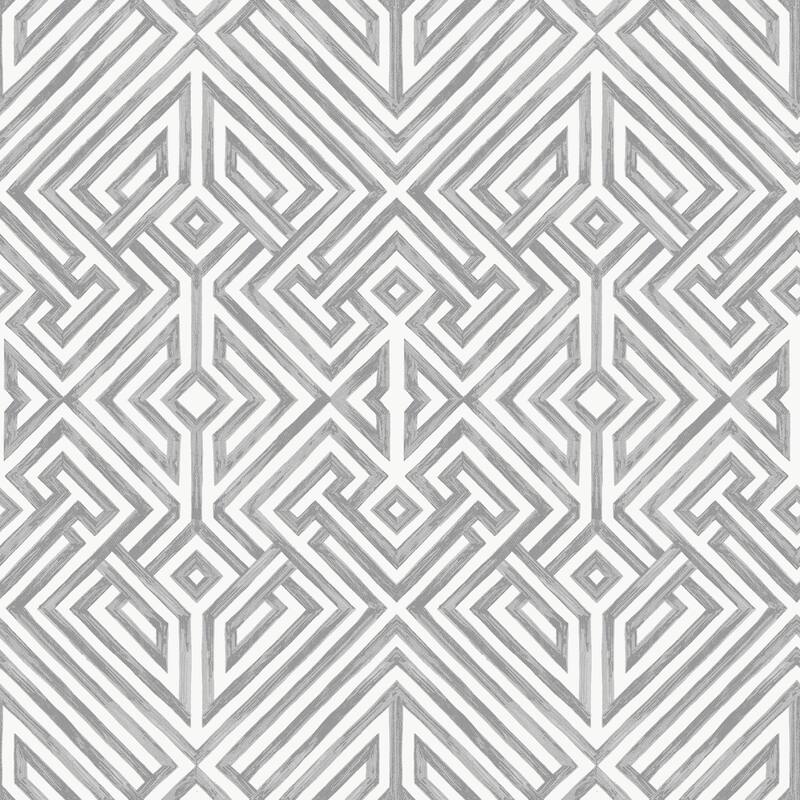 A-Street Prints Lyon Grey Geometric Key Wallpaper