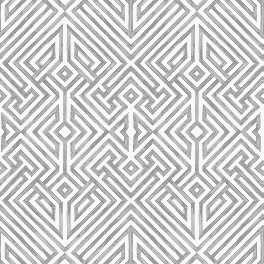 A-Street Prints Lyon Grey Geometric Key Wallpaper