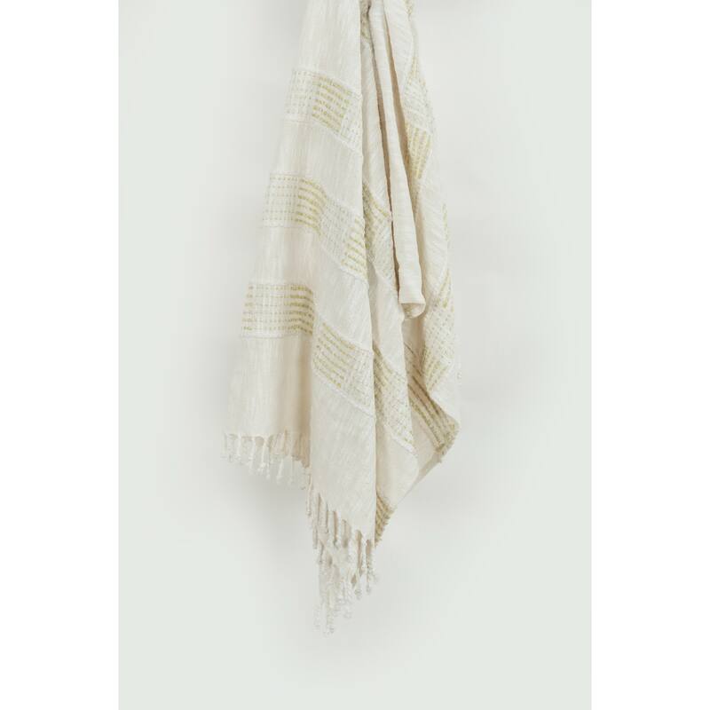 Rizzy Home Modern Stripe Hand Loomed Throw