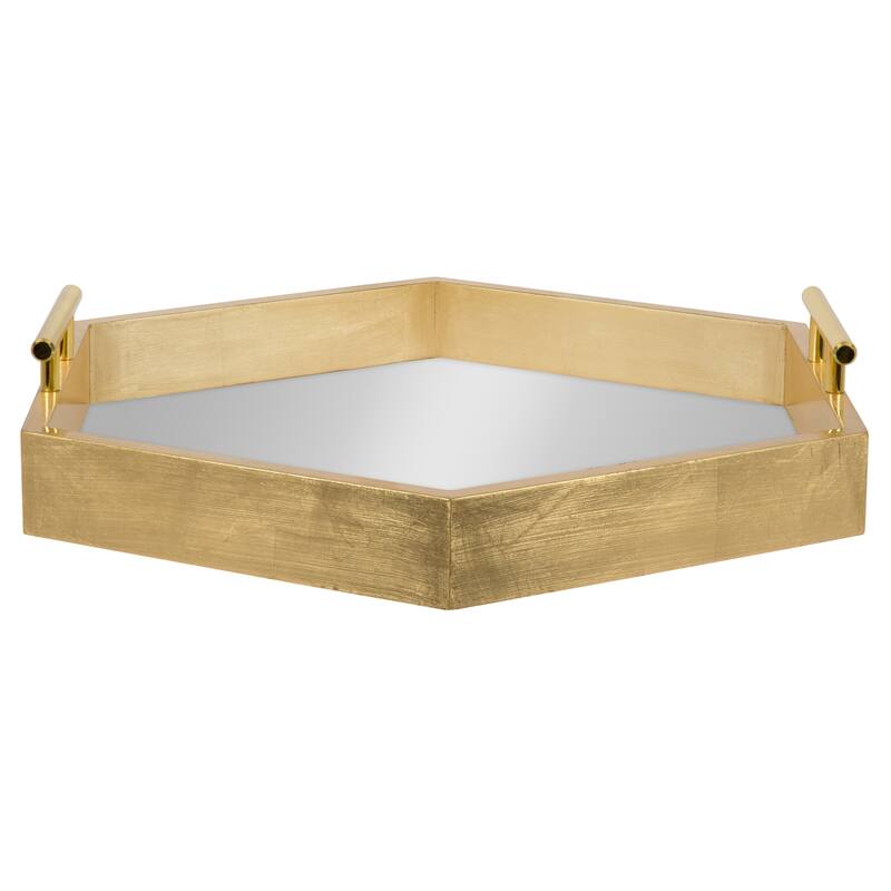 Kate and Laurel Lipton Hexagon Decorative Tray - 18x18