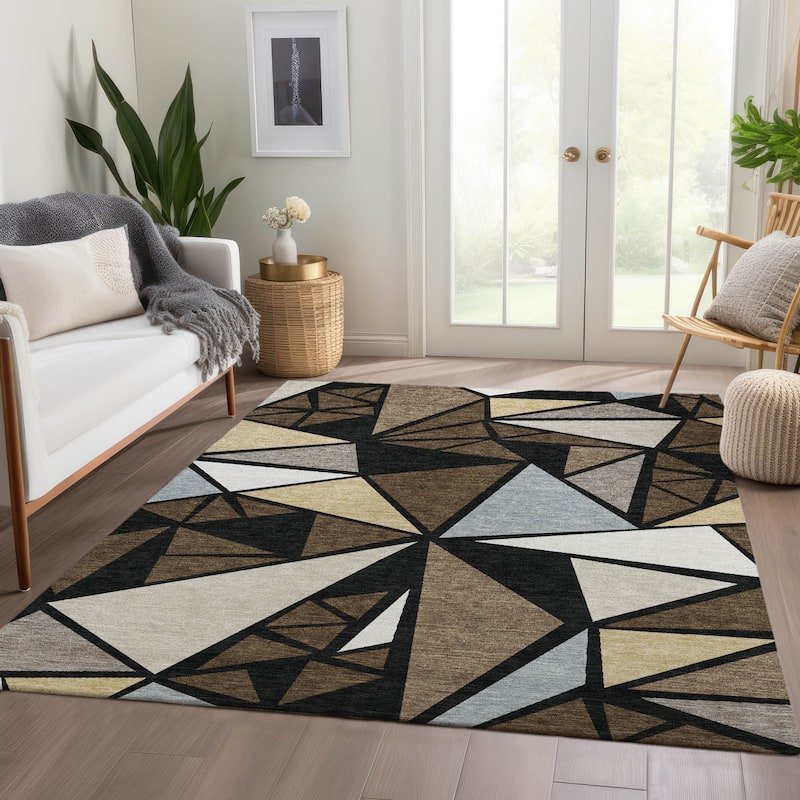 Premium Washable Super Soft Contemporary Mosaic Mayfield Rug