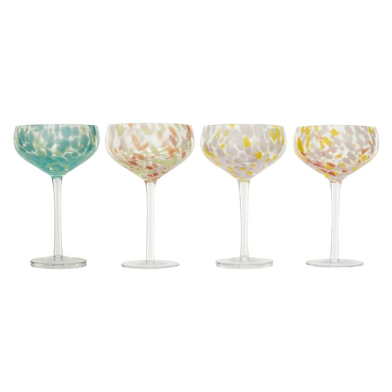 Stemmed Glass Drinking Glasses - 4.9"L x 4.9"W x 7.1"H