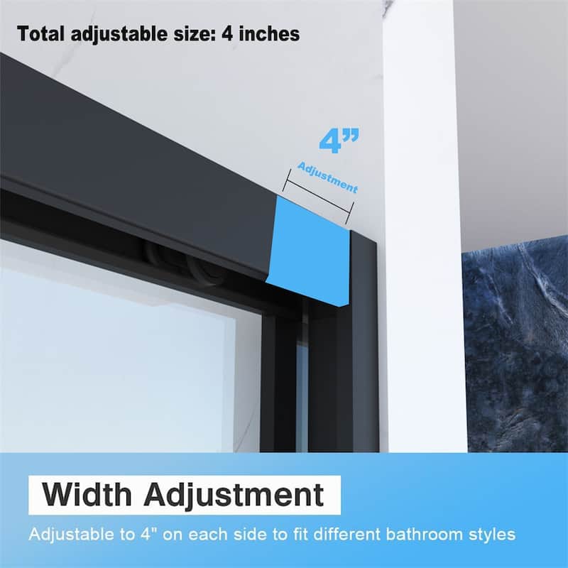 56-60"x70" Double Sliding Shower Door,Bypass Bathroom Sliding Door