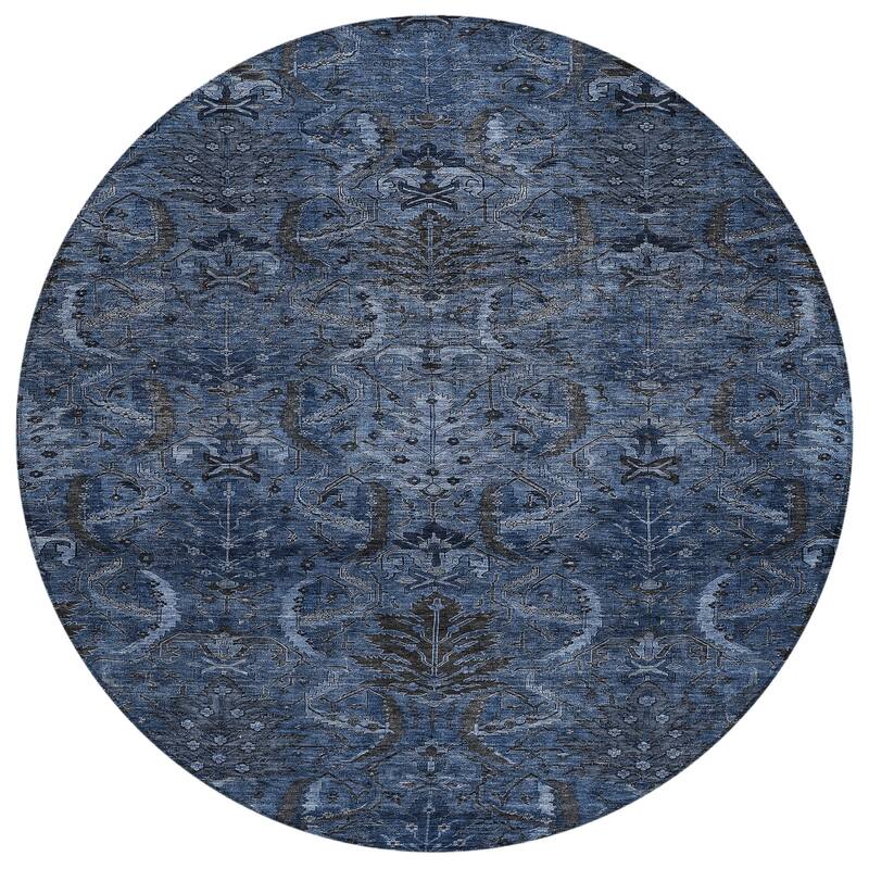 Machine Washable Indoor/ Outdoor Boho Traditional Chantille Rug