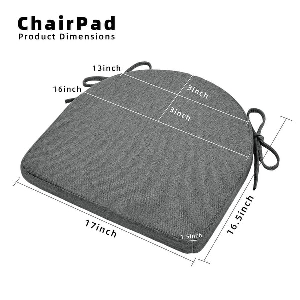 dimension image slide 10 of 12, Chair Cushions for Dining Chairs