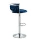preview thumbnail 118 of 198, Modern Velvet Adjustable Swivel Bar Stools Set of 2