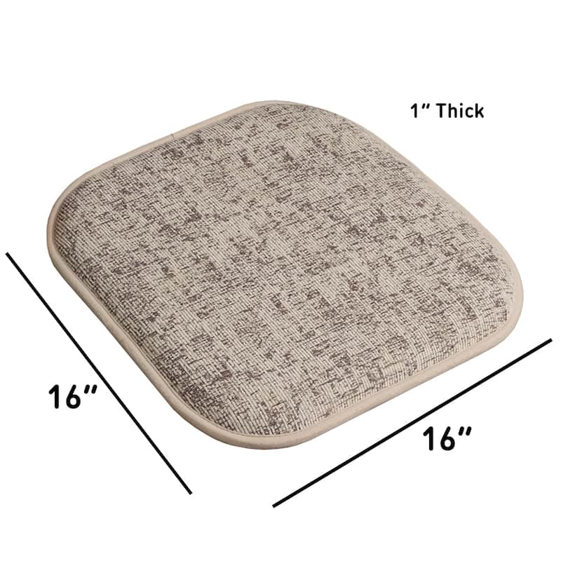 Sweet Home Collection Broadway Memory Foam Non Slip Back Chair Pad Cushion - 16"x16"